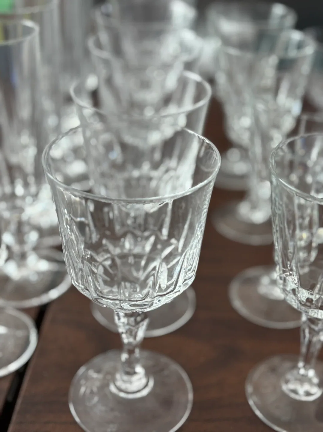 Variety of Vintage crystal Stemware image indicator(3)