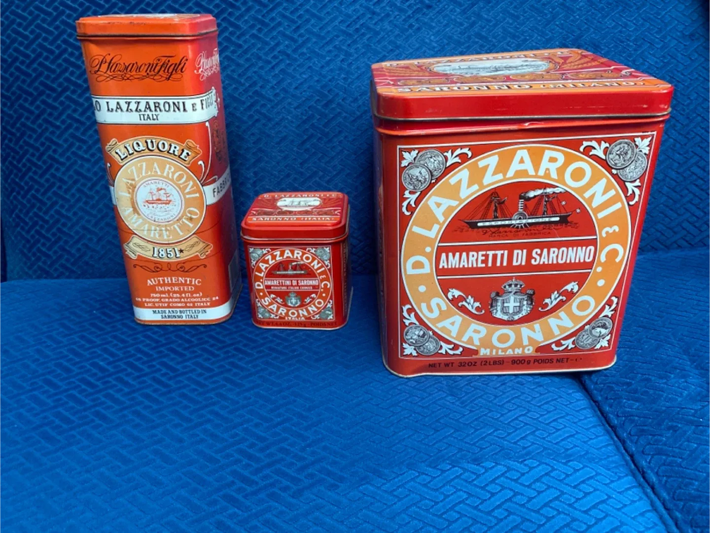 Lazzaroni Amaretti di Saronno Cookie Tins - Set of 3
