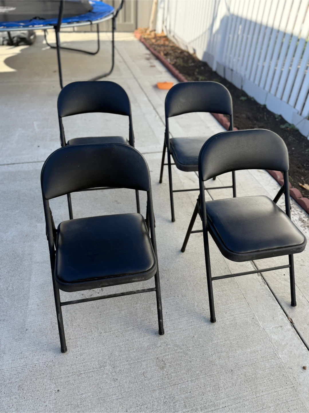 Set of 4 Black Folding Chairs