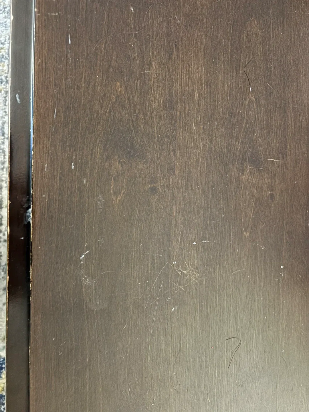 Used Beige Sofa, loveseat, espresso coffee table and 1 end table image indicator(5)