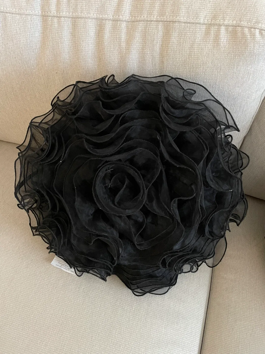 black rose decorative pillow