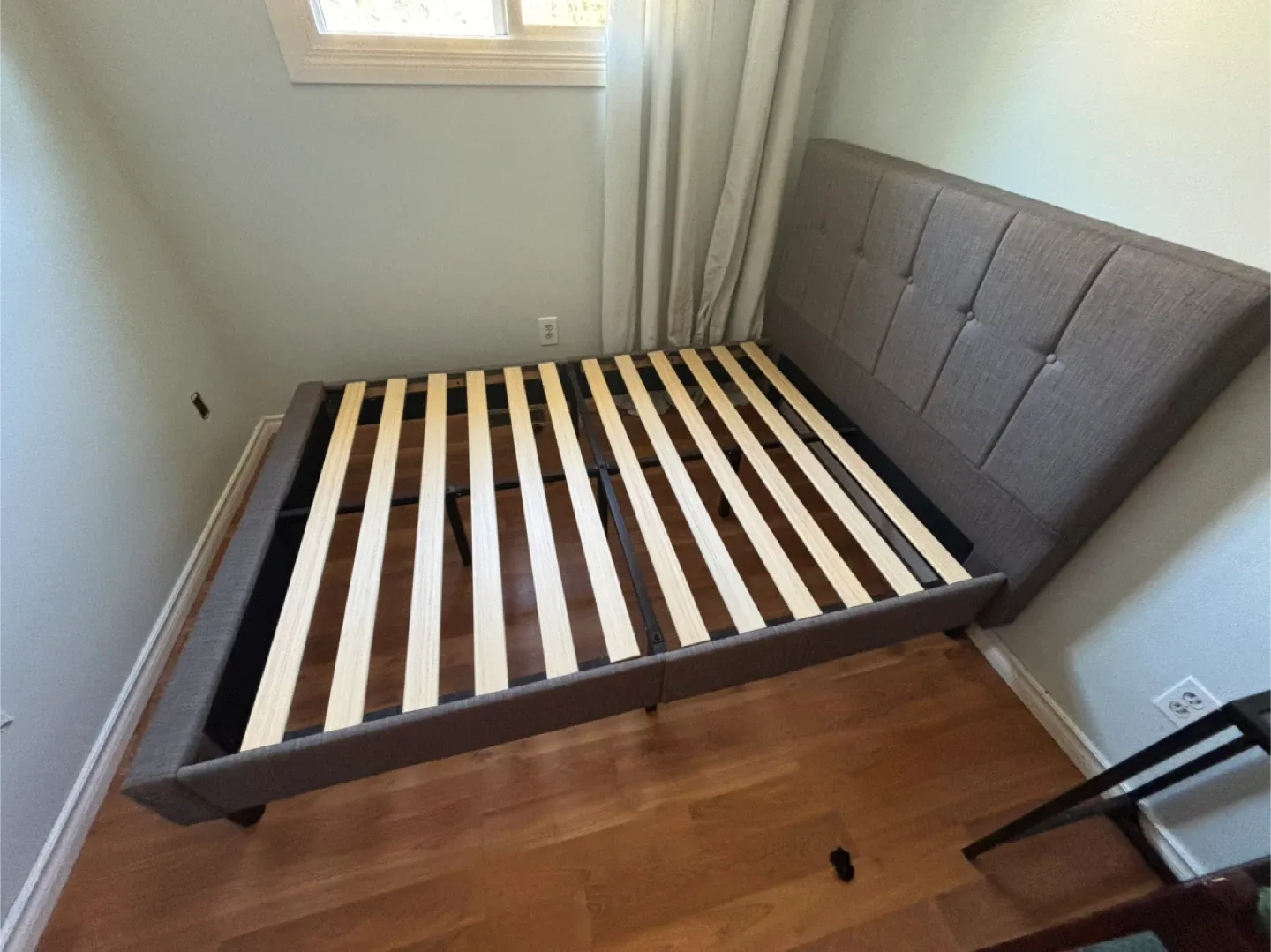 Upholstered Bed Frame - Grey