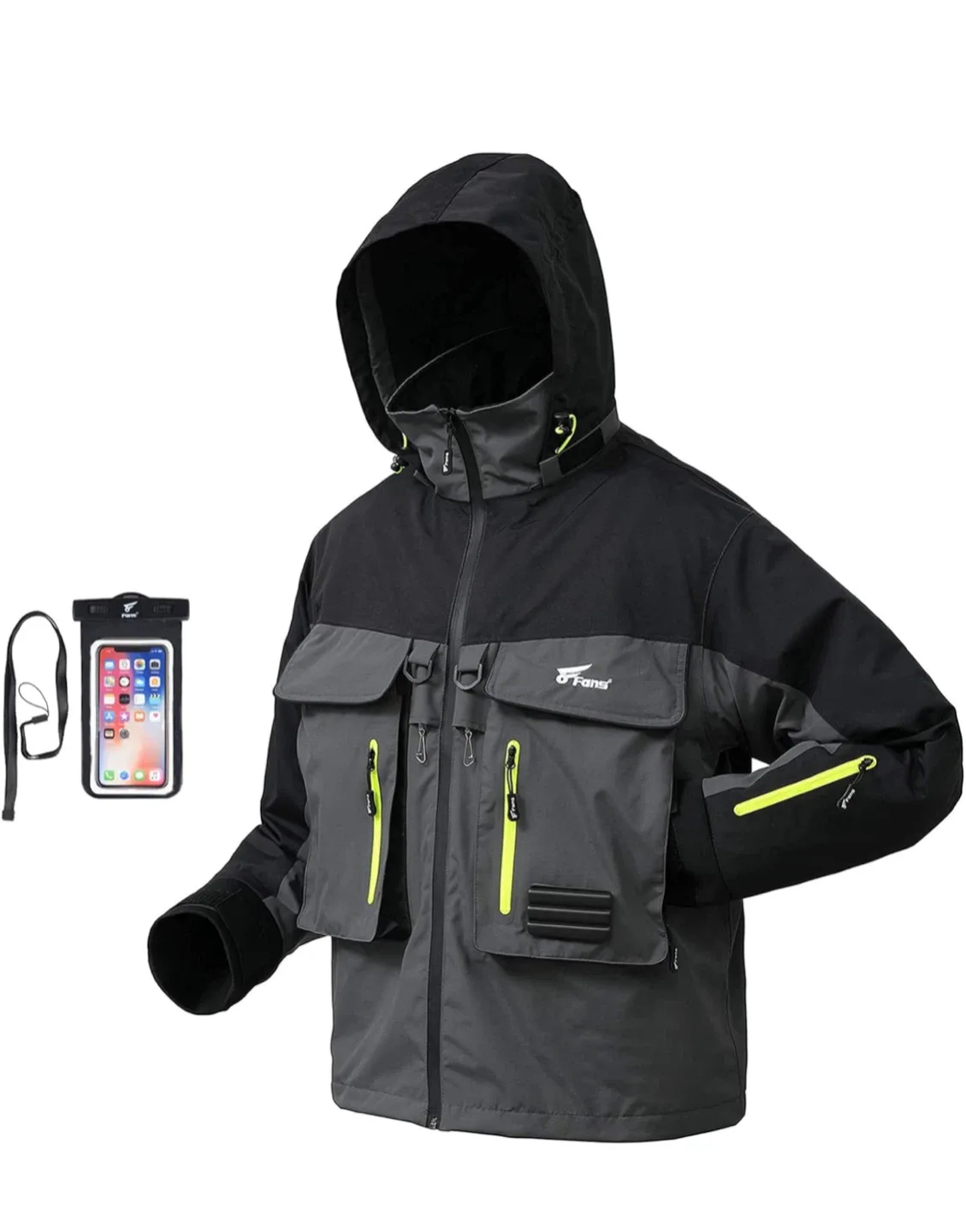 NEW! 8Fans Breathable Waterproof 2 Layers Fishing Rain Jacket