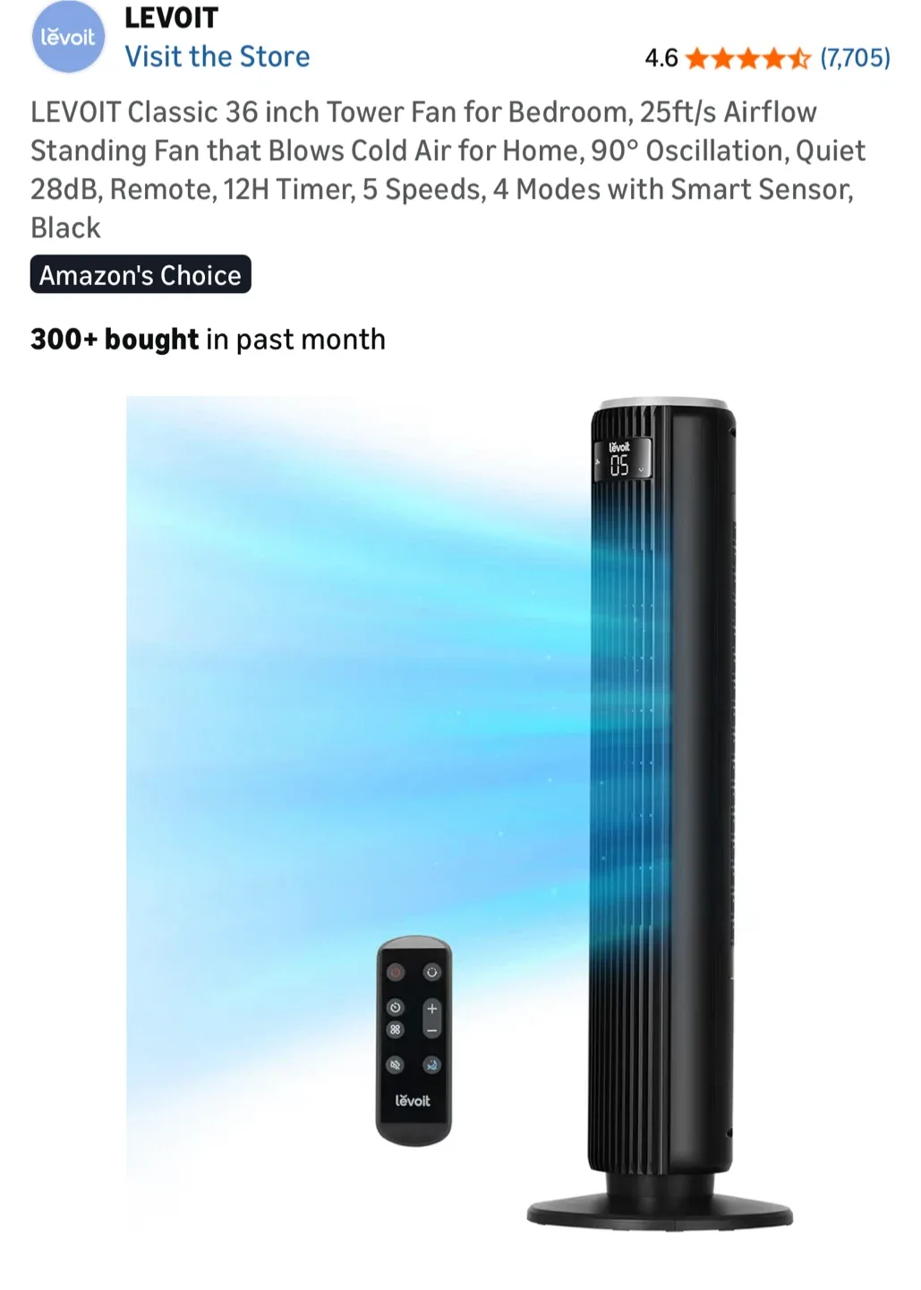 Tower Fan for Bedroom - New