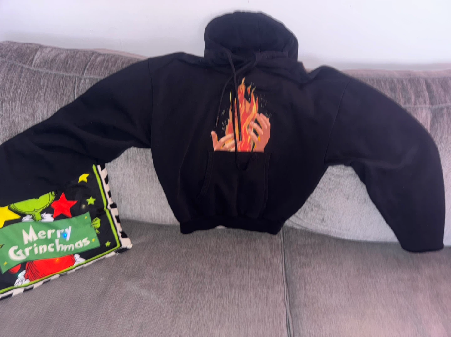 Off-White Diag Fire Back Zip Sweatshirt - Black - photo 4