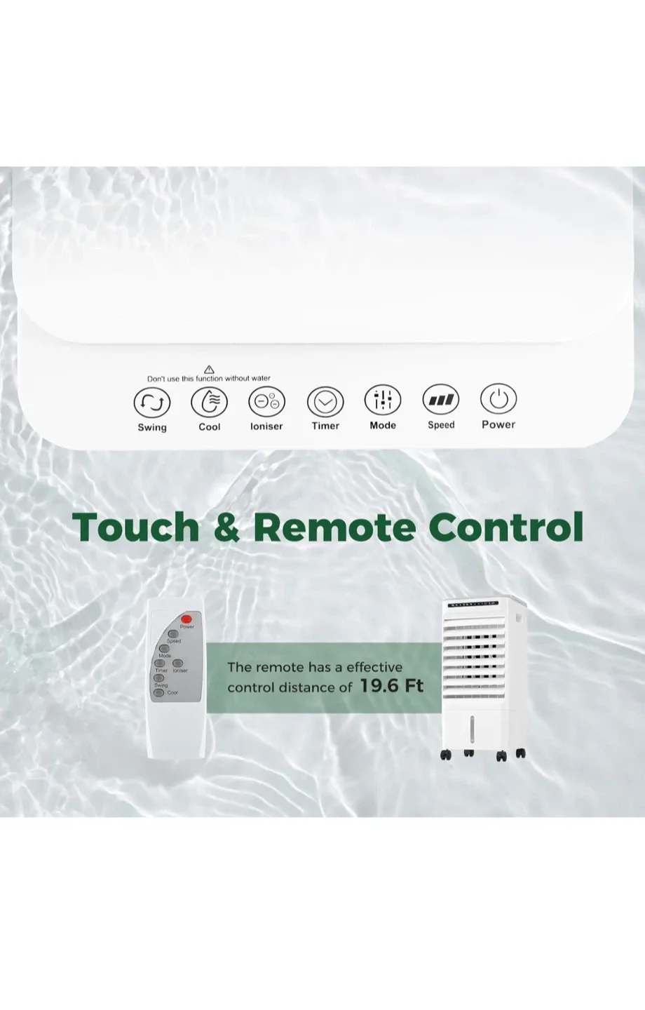 KOTEK Evaporative Air Cooler, 3-In-1 AC Fan with Humidifier image indicator(3)