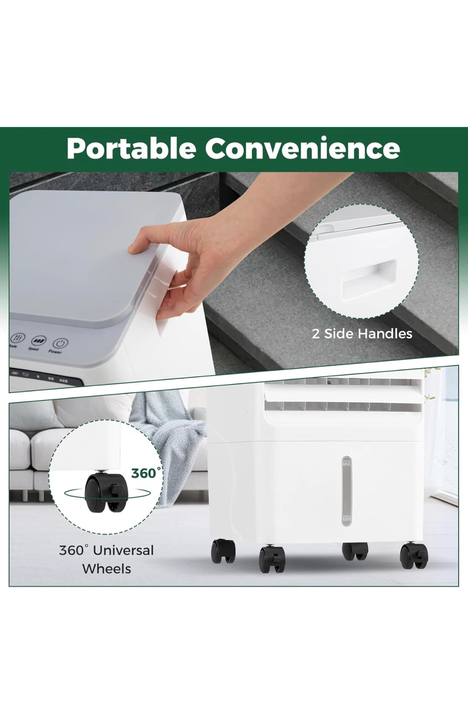 KOTEK Evaporative Air Cooler, 3-In-1 AC Fan with Humidifier - photo 4