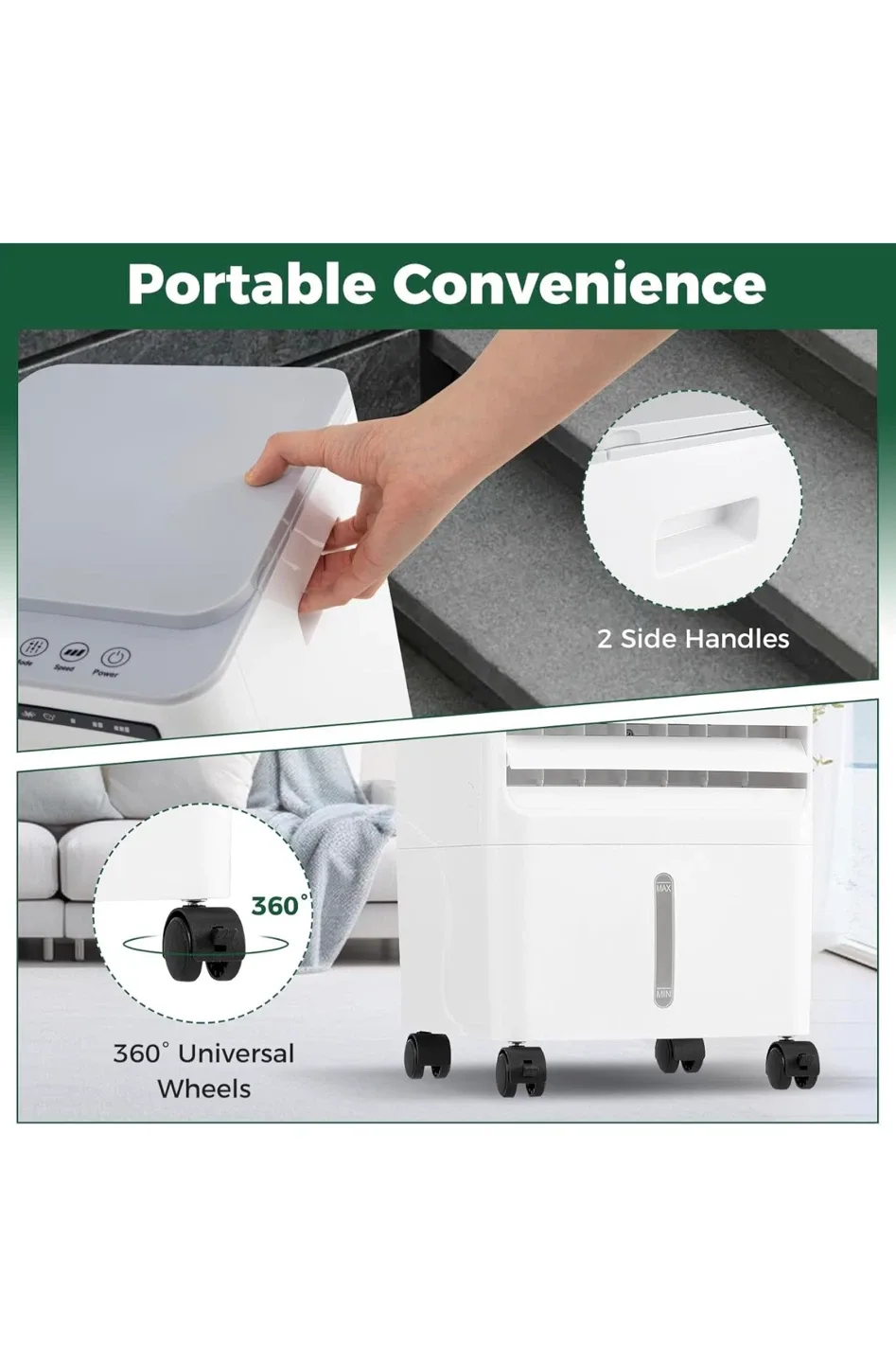 KOTEK Evaporative Air Cooler, 3-In-1 AC Fan with Humidifier image indicator(4)