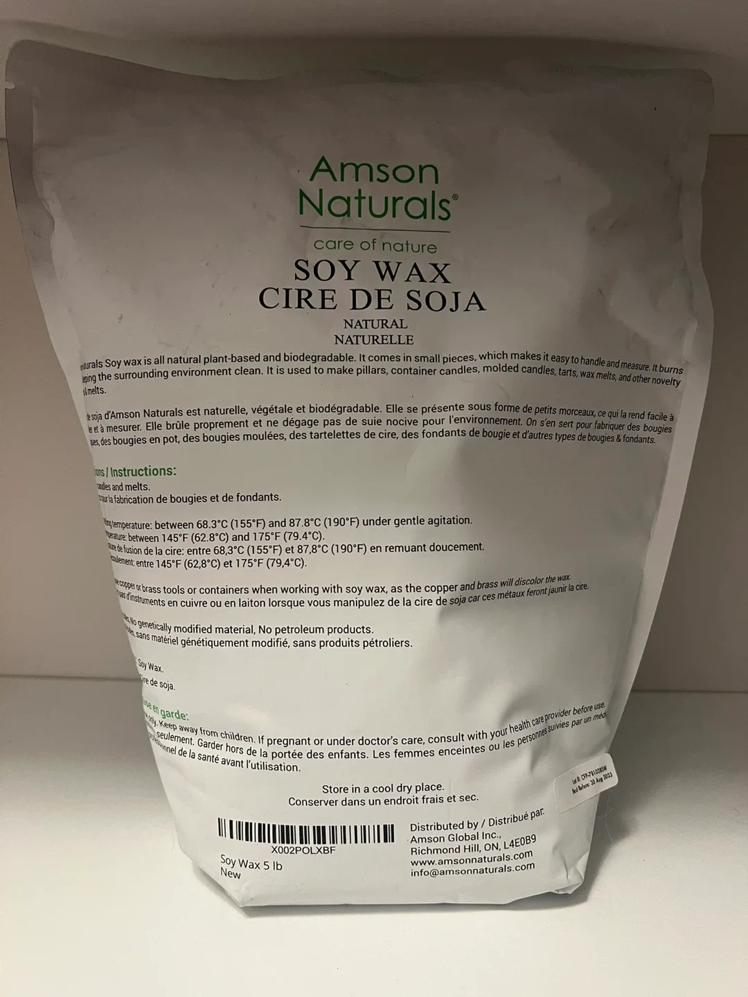 Amson Naturals Soy Wax - 5lb Bag image indicator(2)