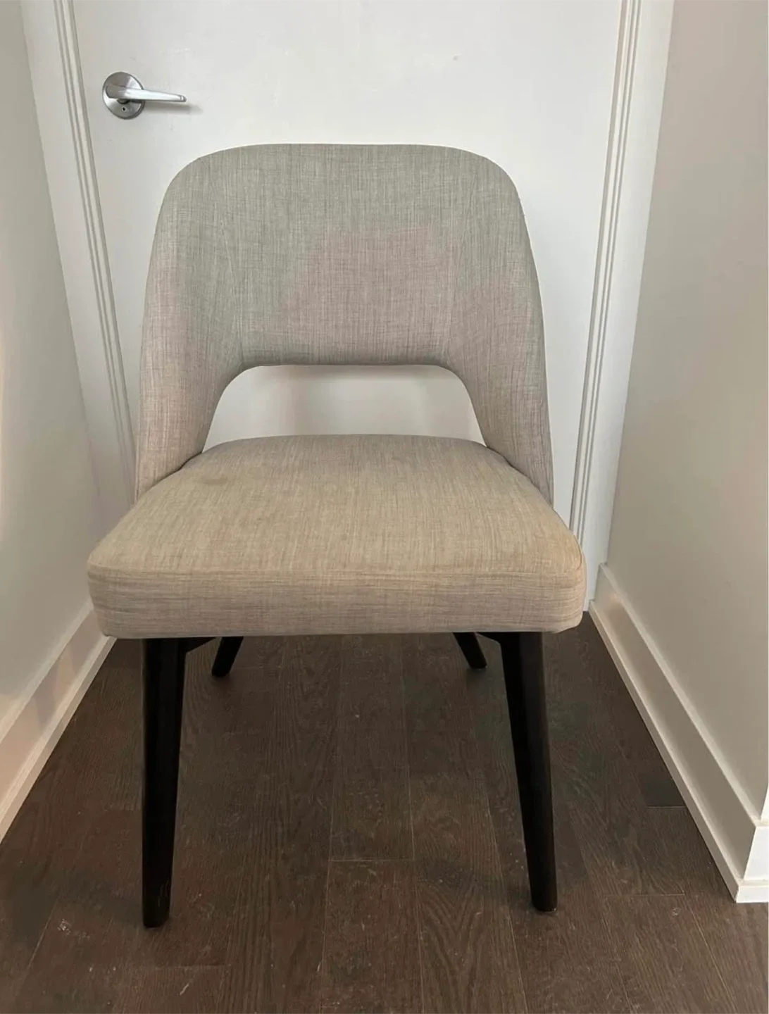 Premium Sofa Chair - Beige Fabric, Black Legs