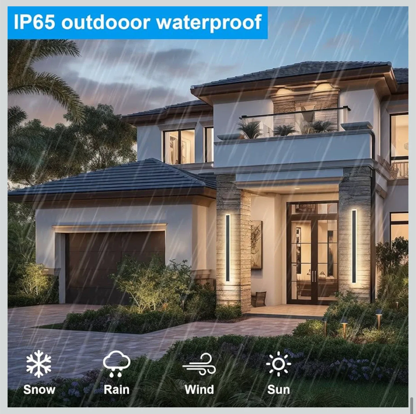 Tipace Modern LED Outdoor Sconce 47.2in image indicator(5)