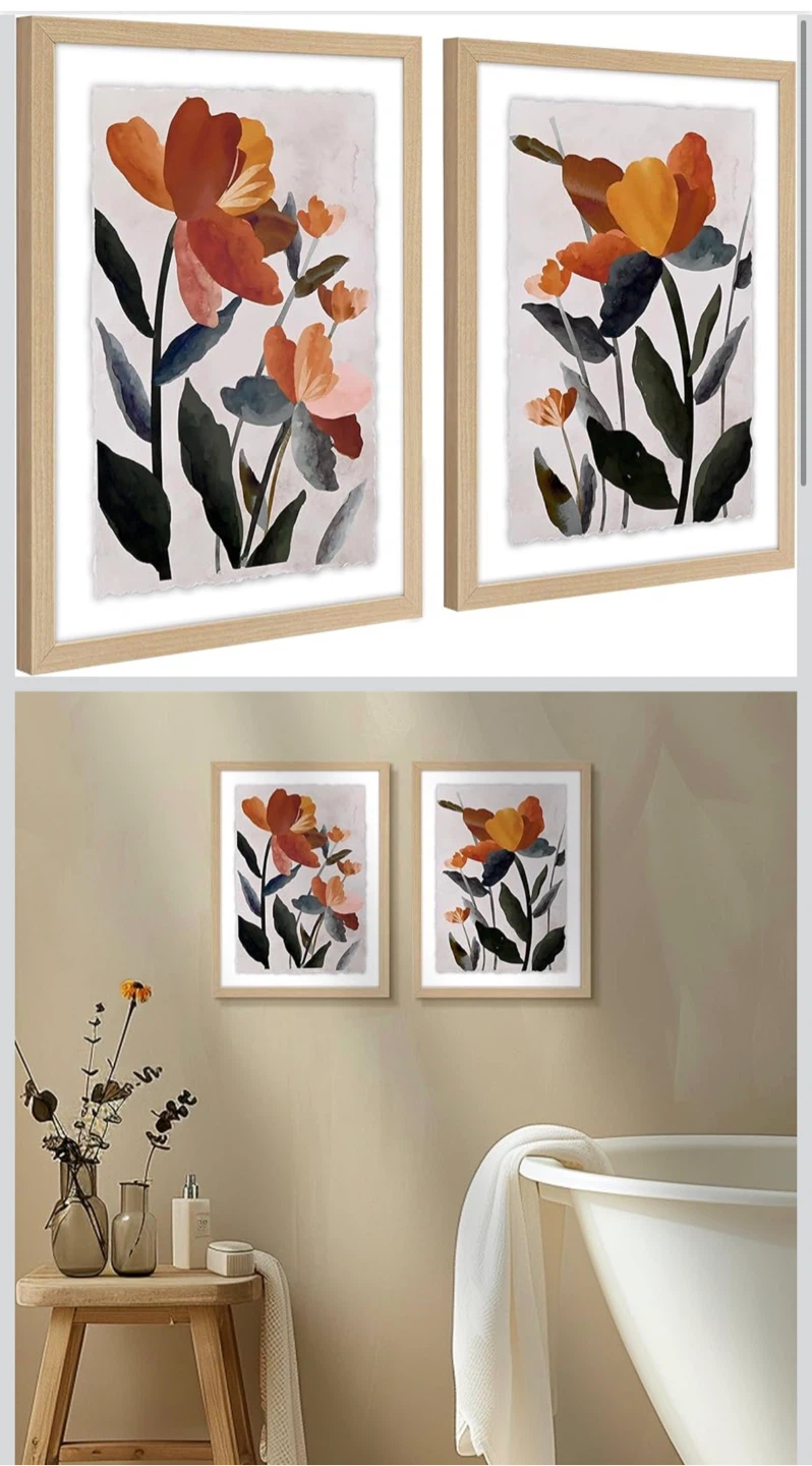 Floral Framed Wall Art 12x16 inches - photo 3