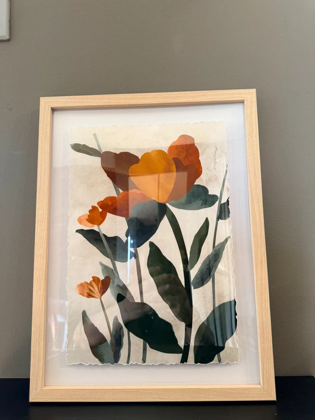 Floral Framed Wall Art 12x16 inches