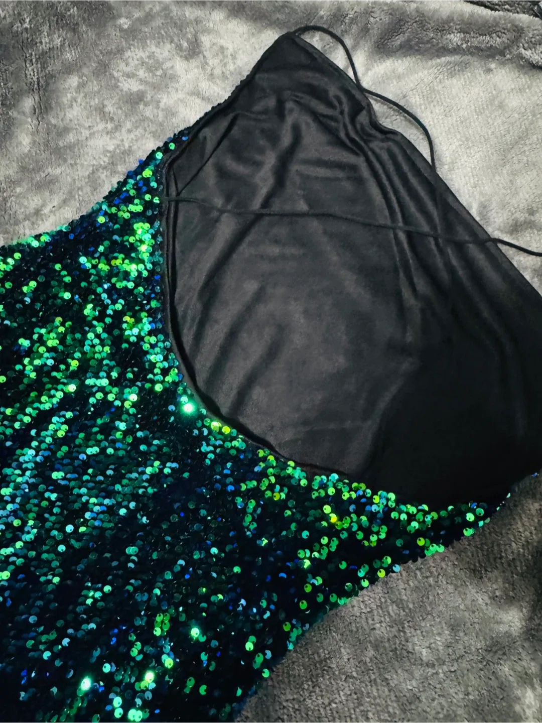 Sequin Mini Dress - Green/Blue image indicator(3)