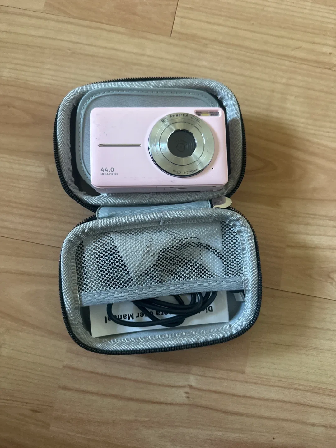 Pink Digital Camera with Case