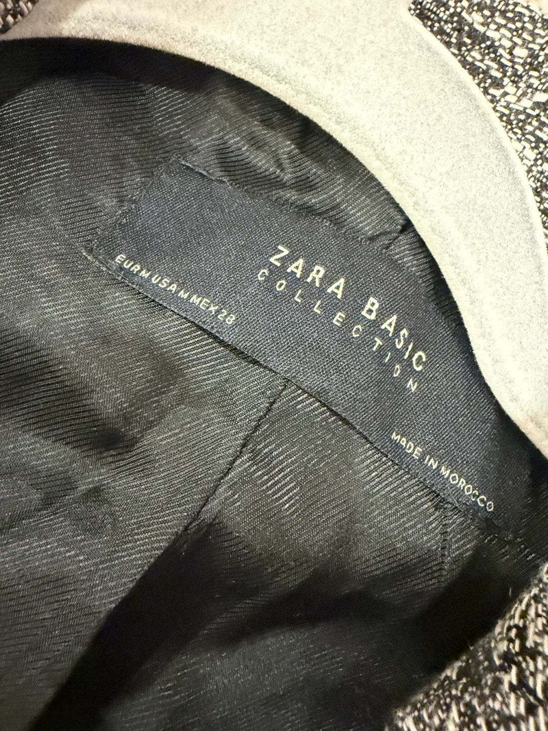 Zara Textured Weave Gray Coat size M image indicator(6)