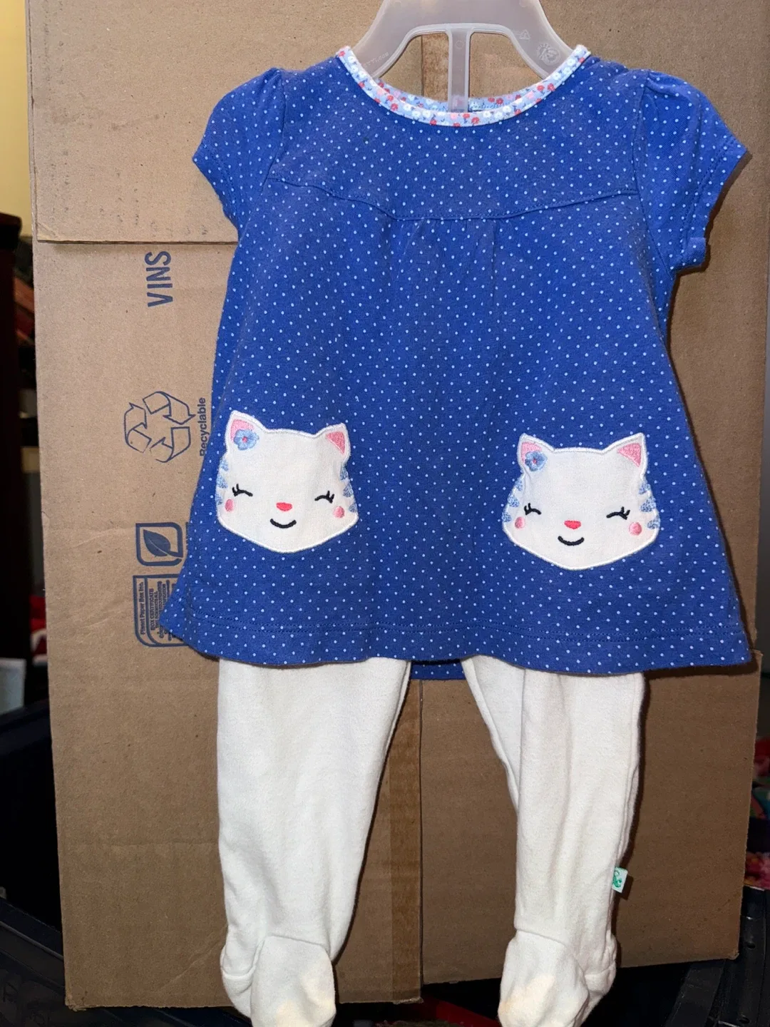 Polka Dot Dress with Cat Pockets & Leggings image indicator(2)