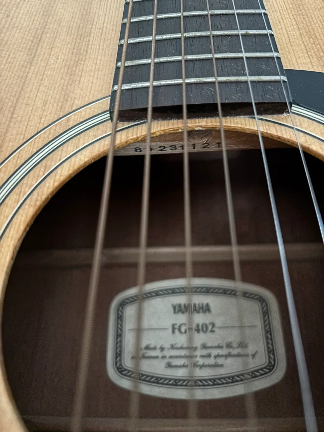 Yamaha FG-402 Acoustic Guitar w case, 81231121, 1978 image indicator(10)