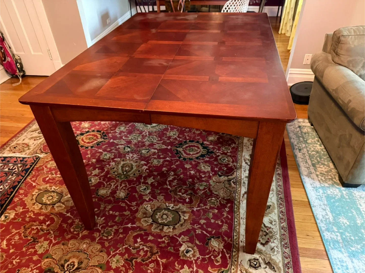 Pub height Wooden Dining Table and 8 chairs