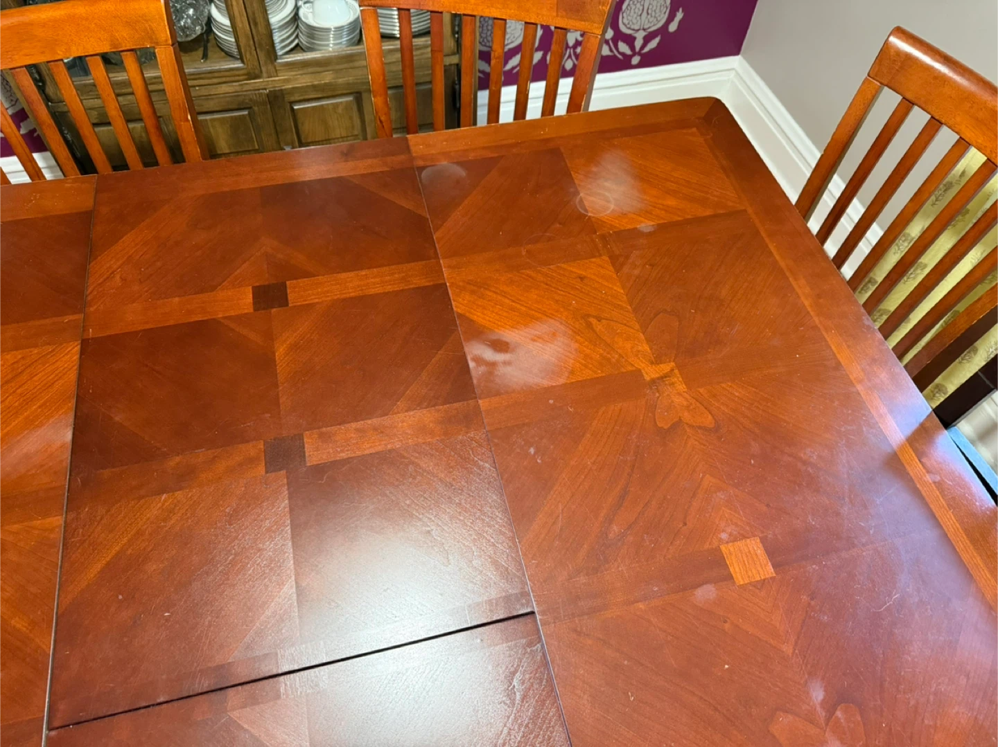 Pub height Wooden Dining Table and 8 chairs - photo 5