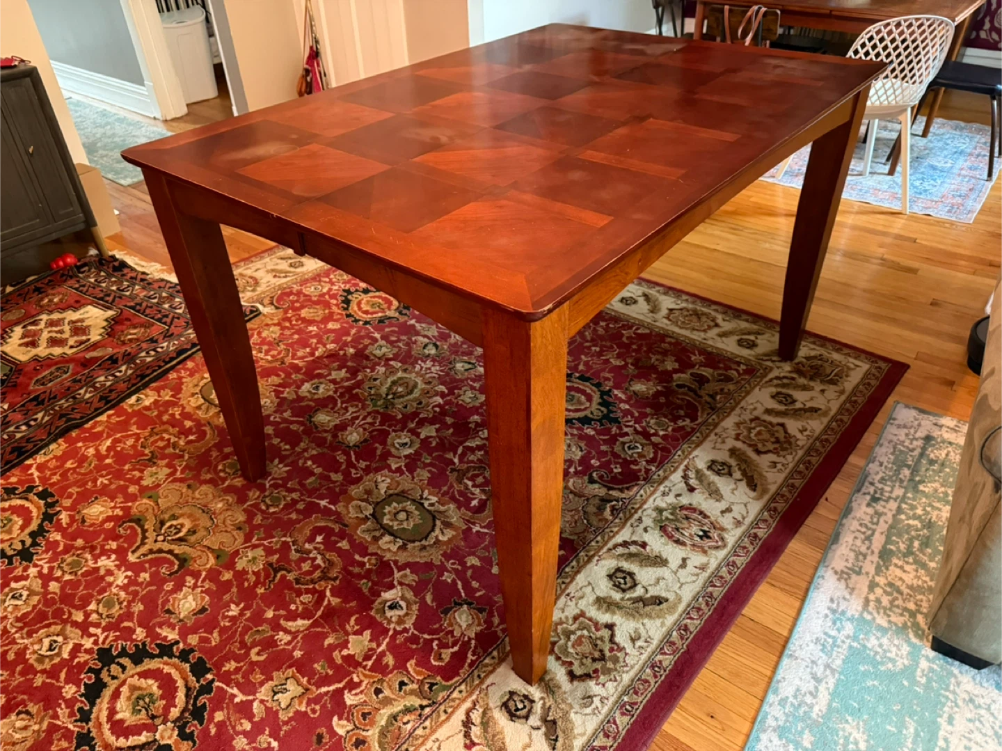Pub height Wooden Dining Table and 8 chairs - photo 2