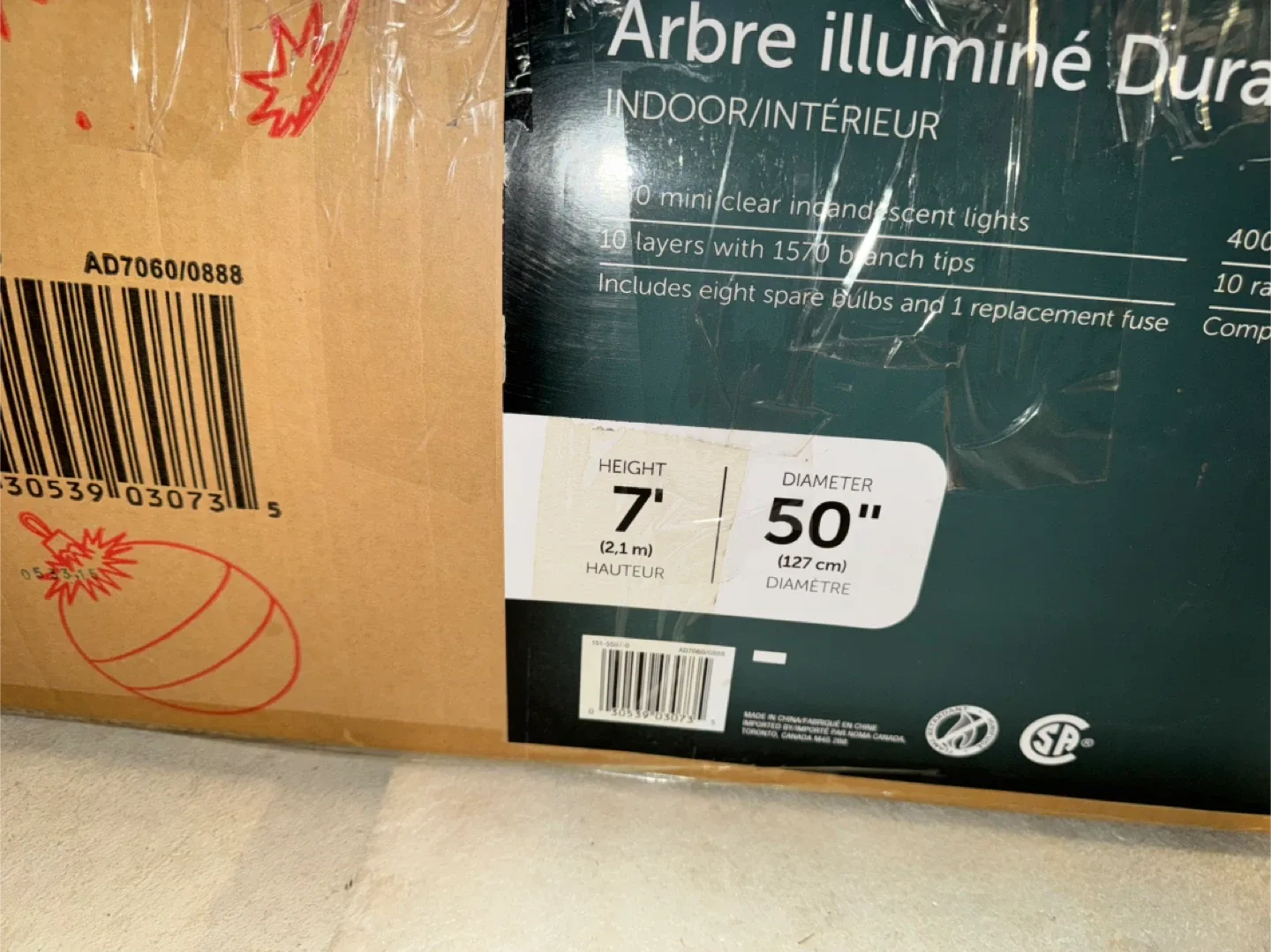 NOMA Durand 7' Lighted Christmas Tree - NEW image indicator(3)