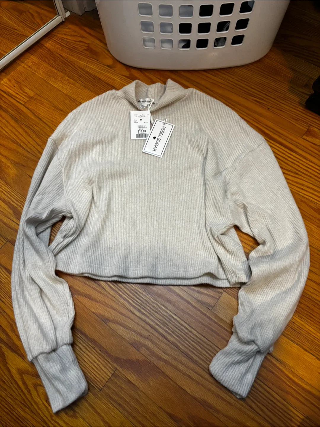 Beige Crop Turtleneck - Size M