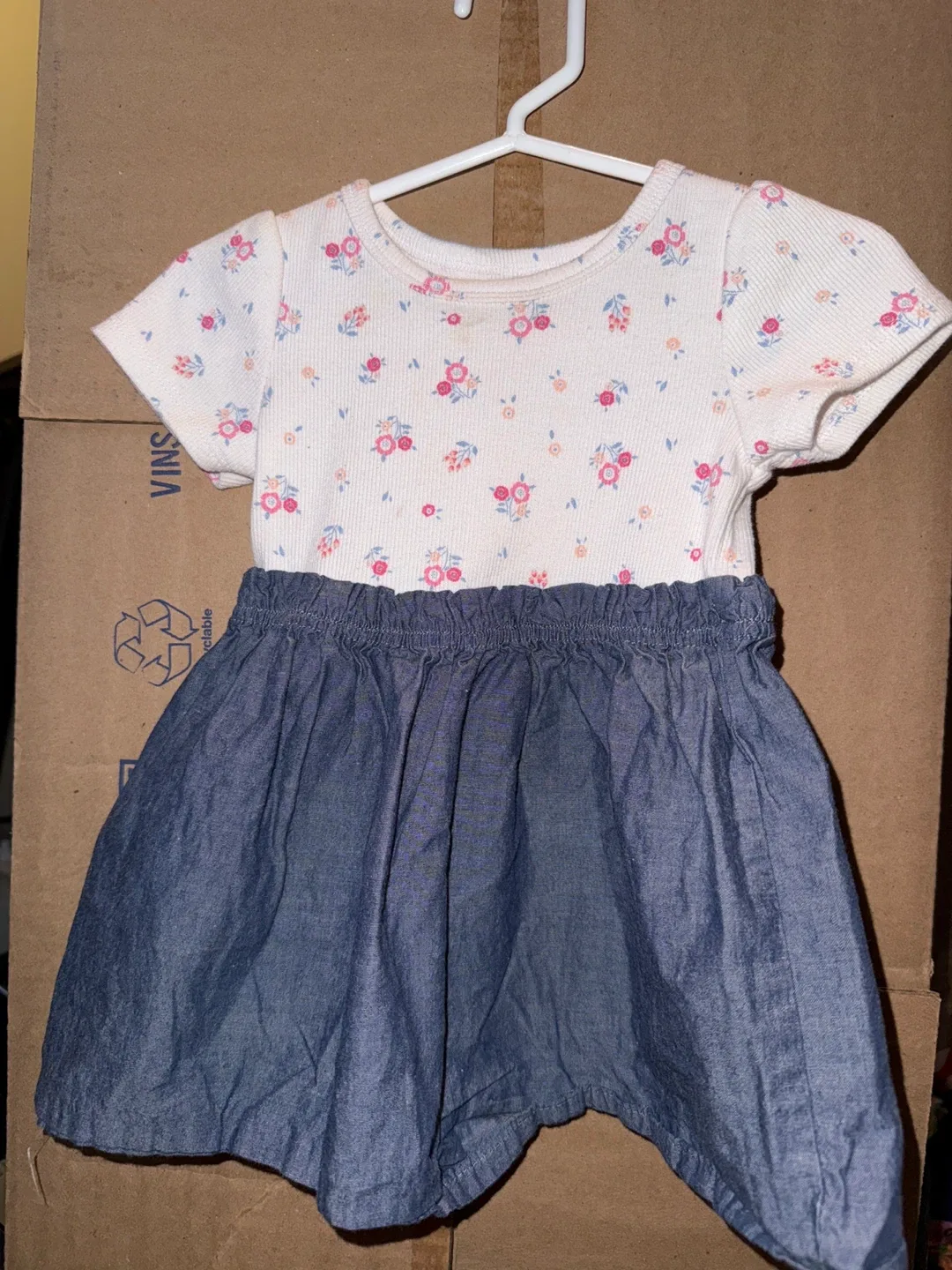 Floral Top & Denim Skirt Dress image indicator(2)