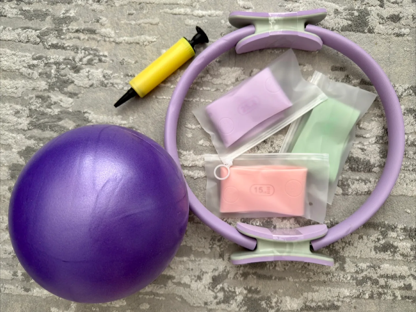 Pilates Set: Circle, Ball, and Resistance Bands