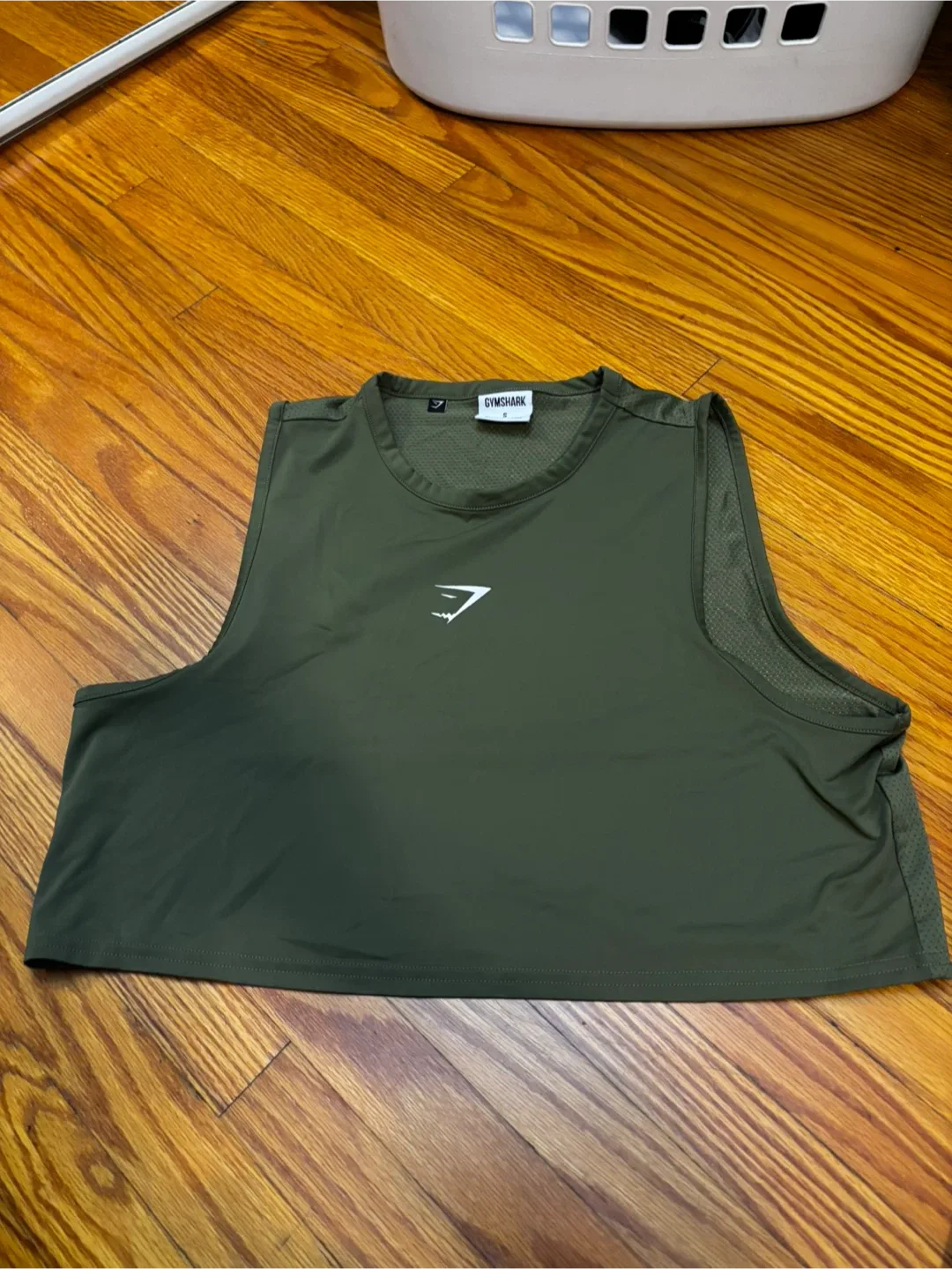 Gymshark Olive Green Cropped Tank - Size S