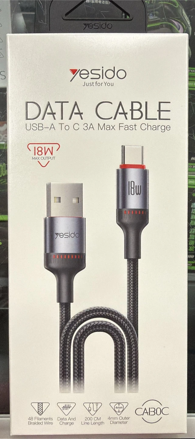 Yesido USB-A to USB-C Cable - New in Box!
