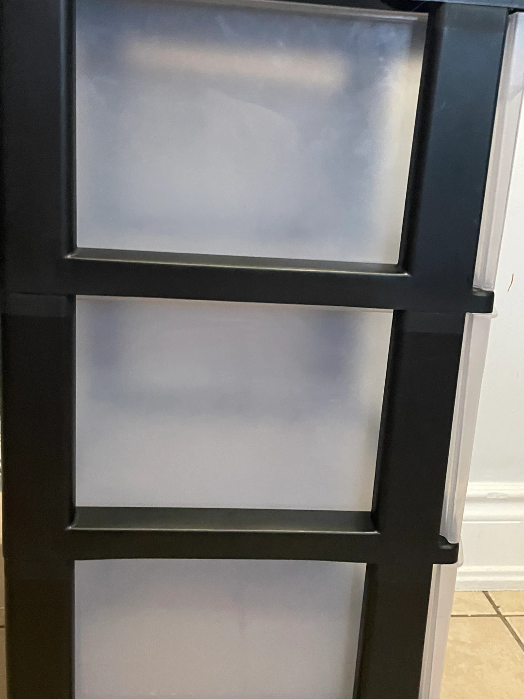 3-Drawer Storage Tower - Black Frame - photo 4