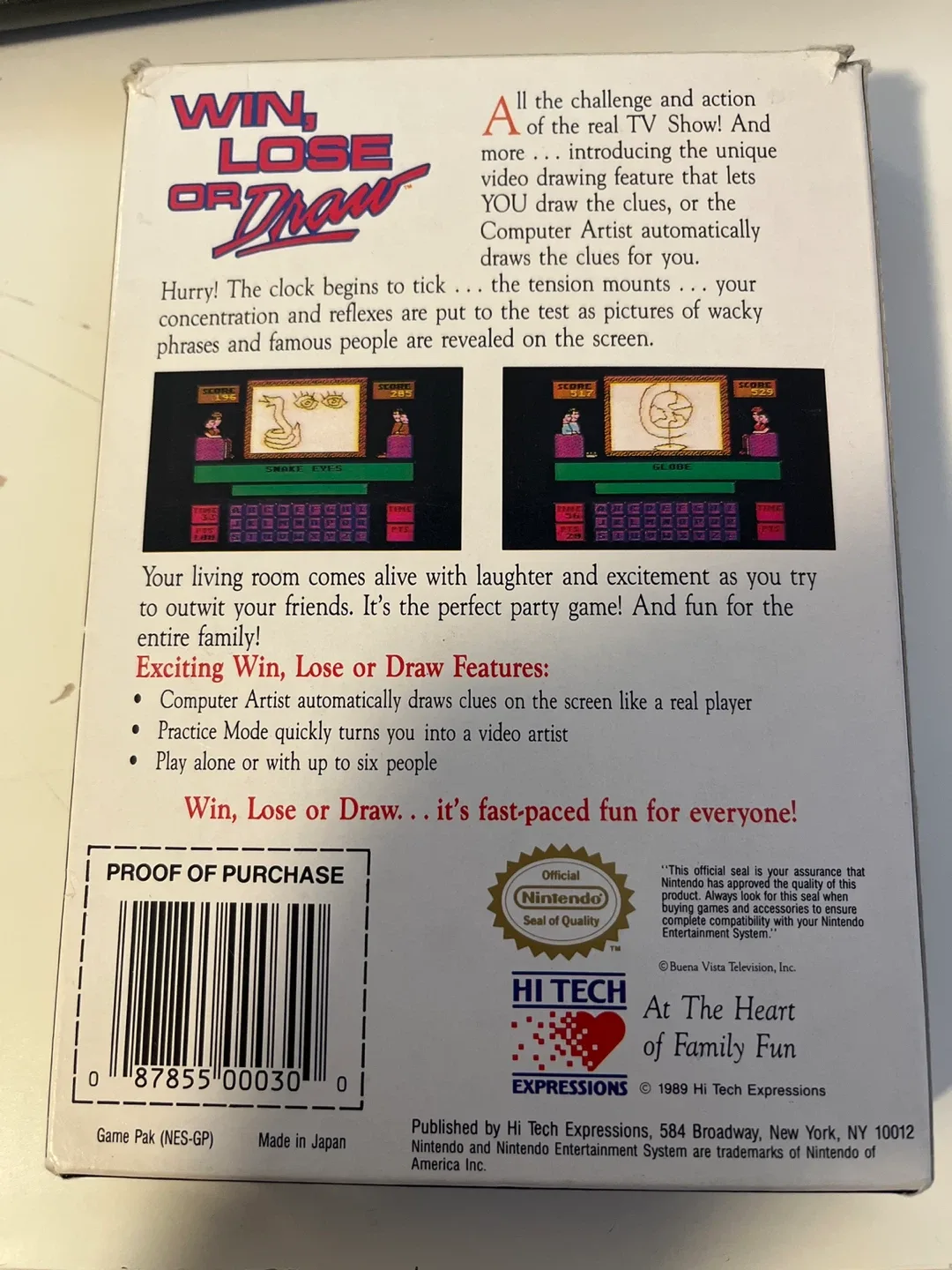 Win, Lose or Draw NES Game image indicator(2)