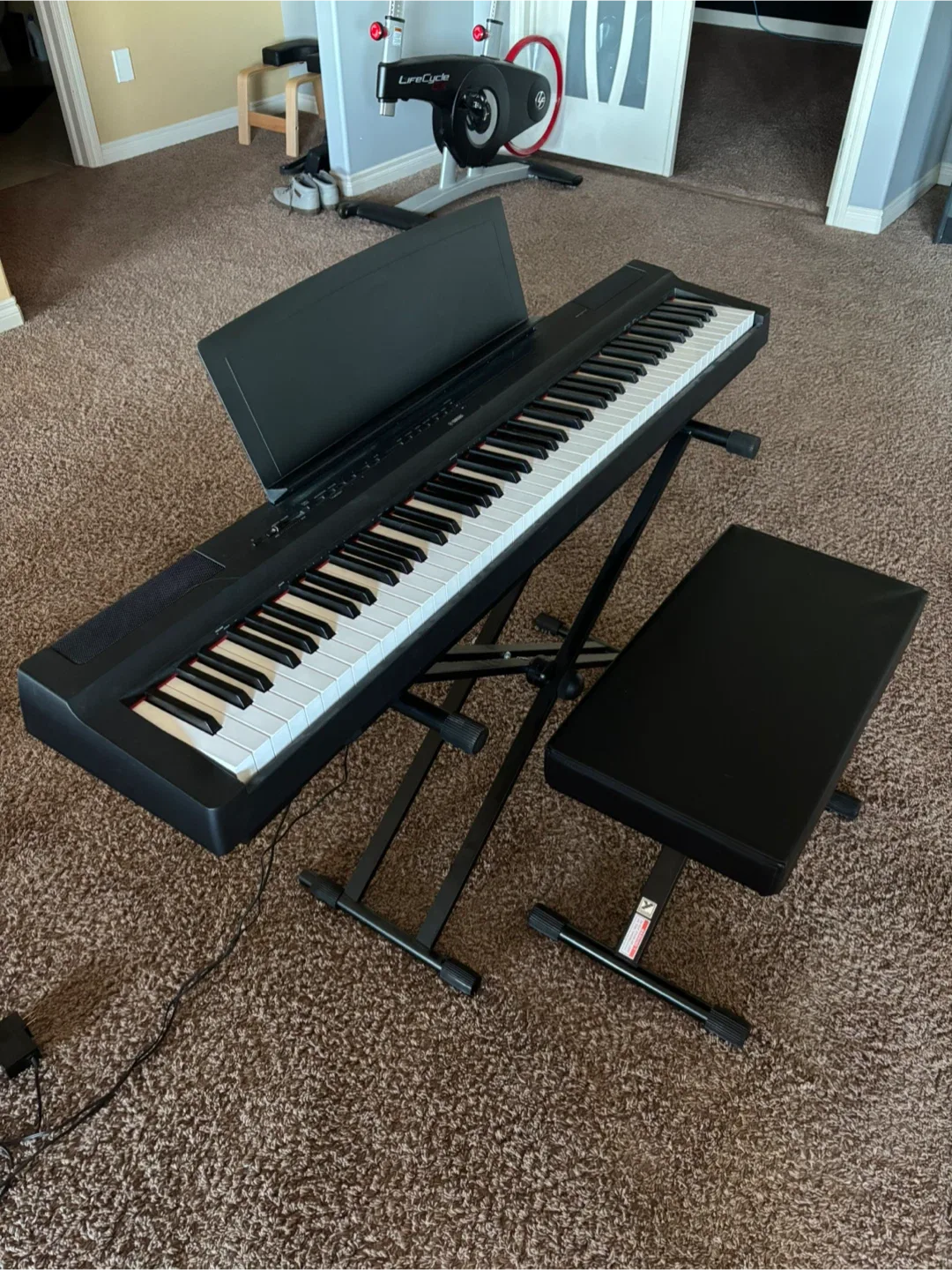 Yamaha P-125 Digital Piano with Stand & Bench