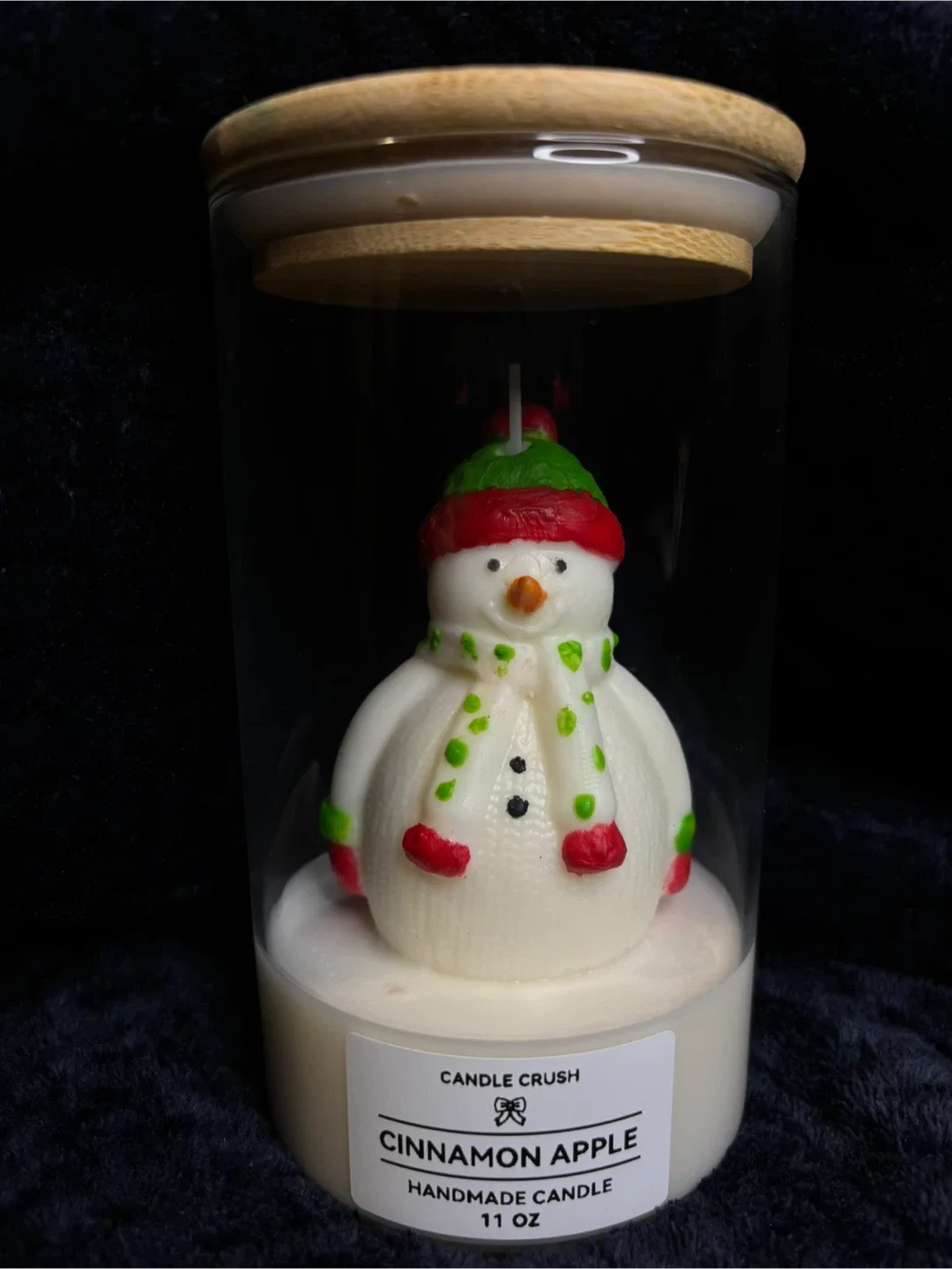 Handmade Snowman Candle - 11 oz