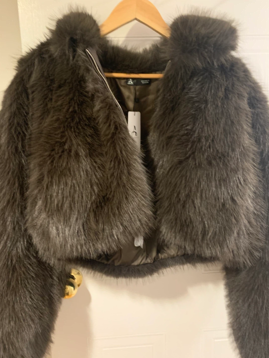 Faux Fur Jacket with tags - Brown