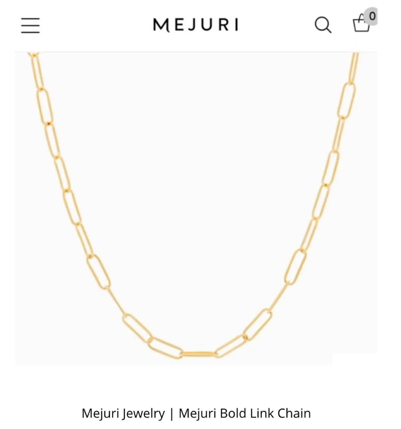 Mejuri Bold Link Chain Necklace, gold vermeil $100 image indicator(3)