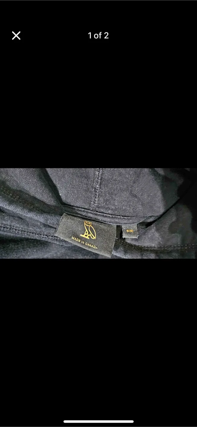 OVO Black Hoodie - Size 6