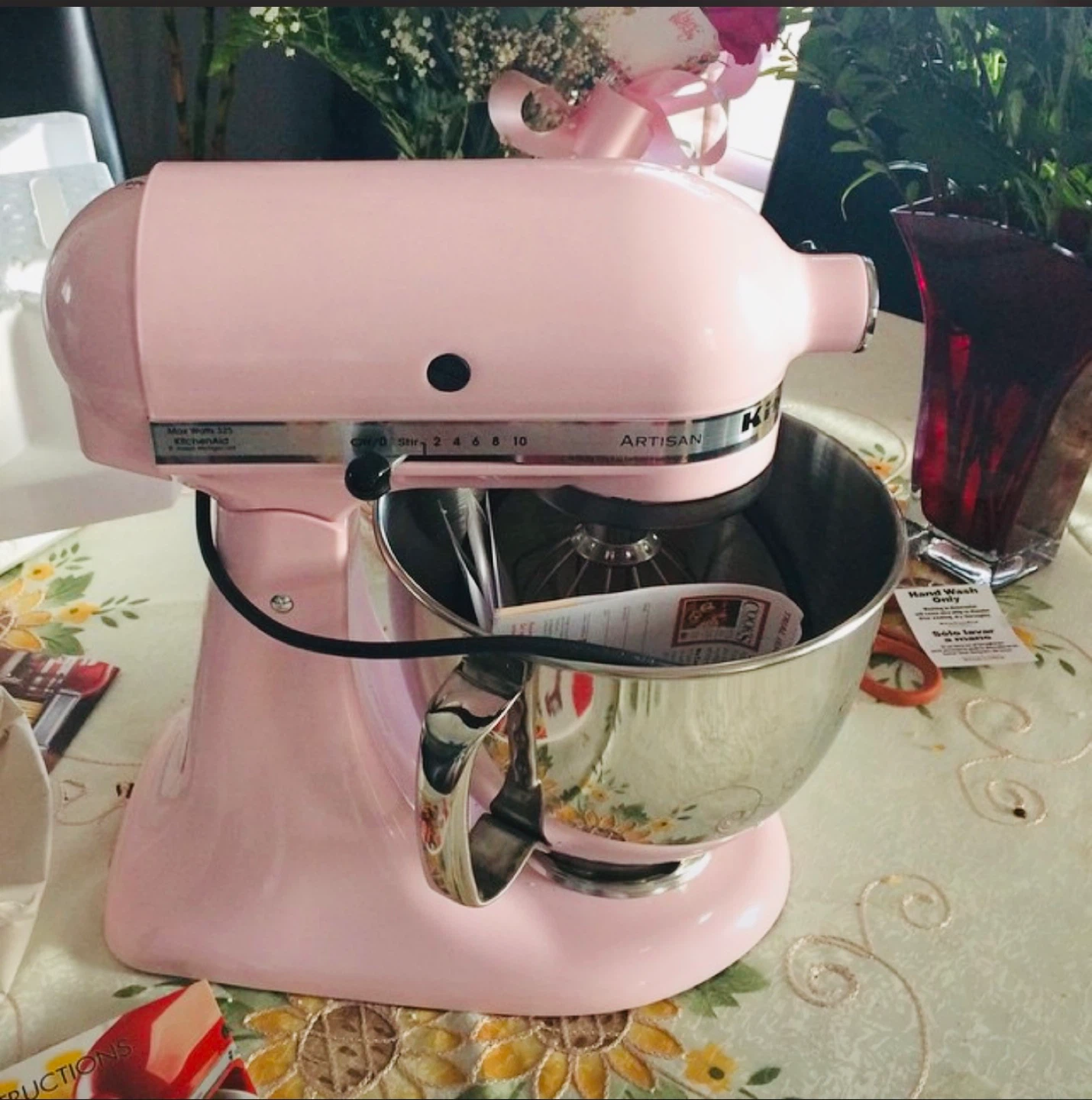 Pink KitchenAid Artisan Stand Mixer