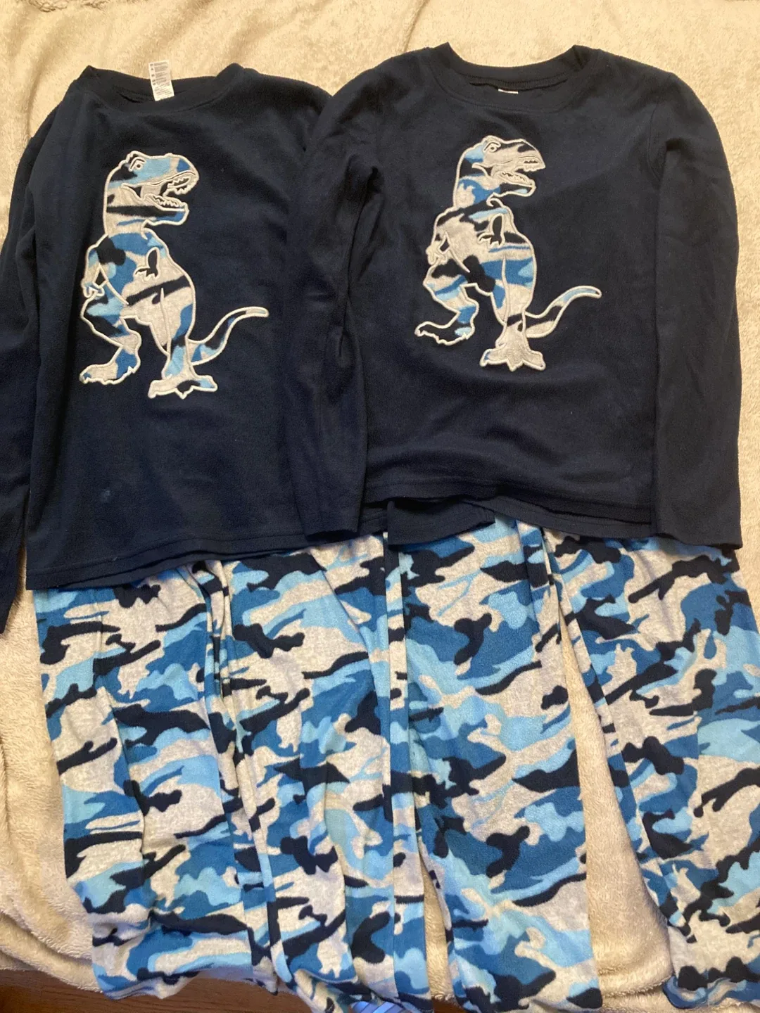 Dinosaur Pajama Set x2 - Ages 7-8