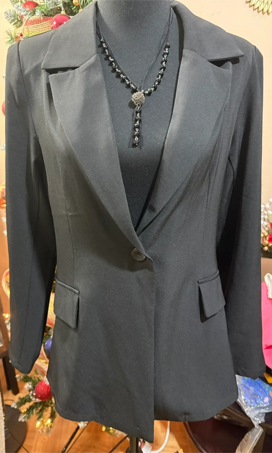 Black Blazer Jacket Size L