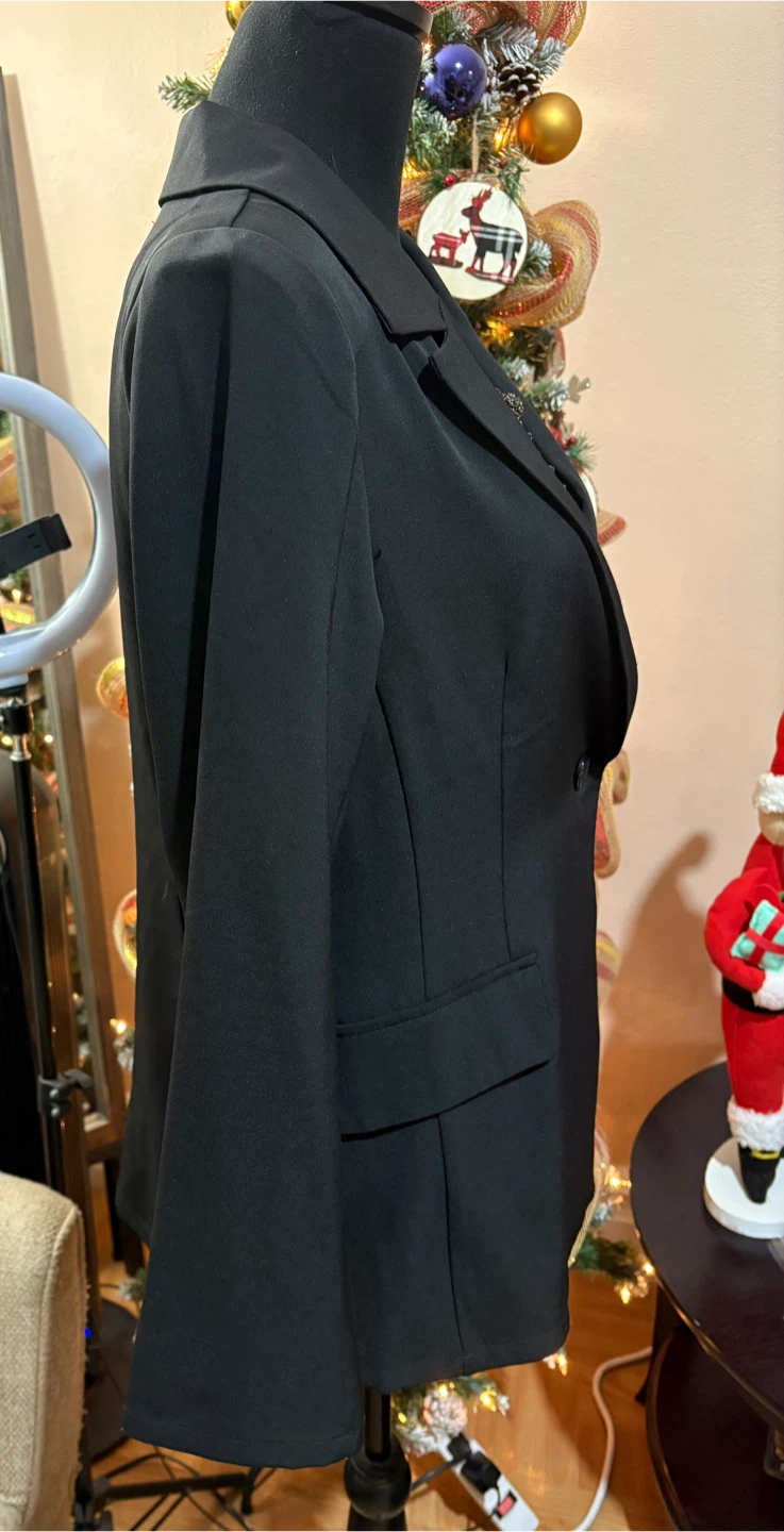 Black Blazer Jacket Size L - photo 2