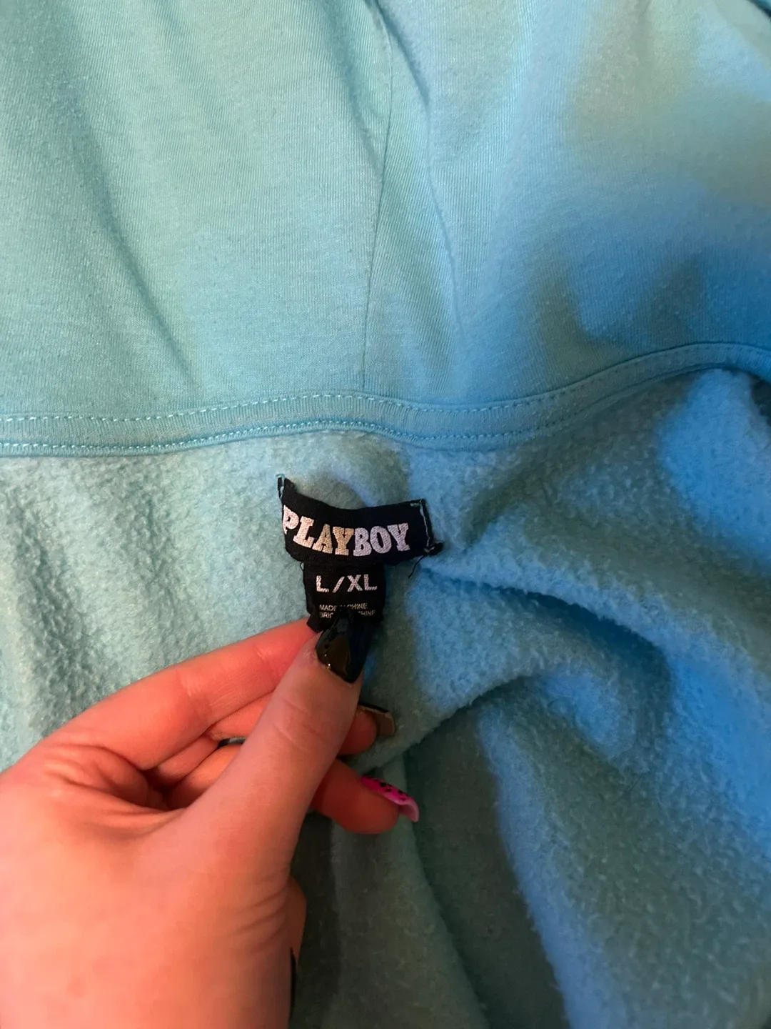 Playboy Blue Hoodie - Size L/XL