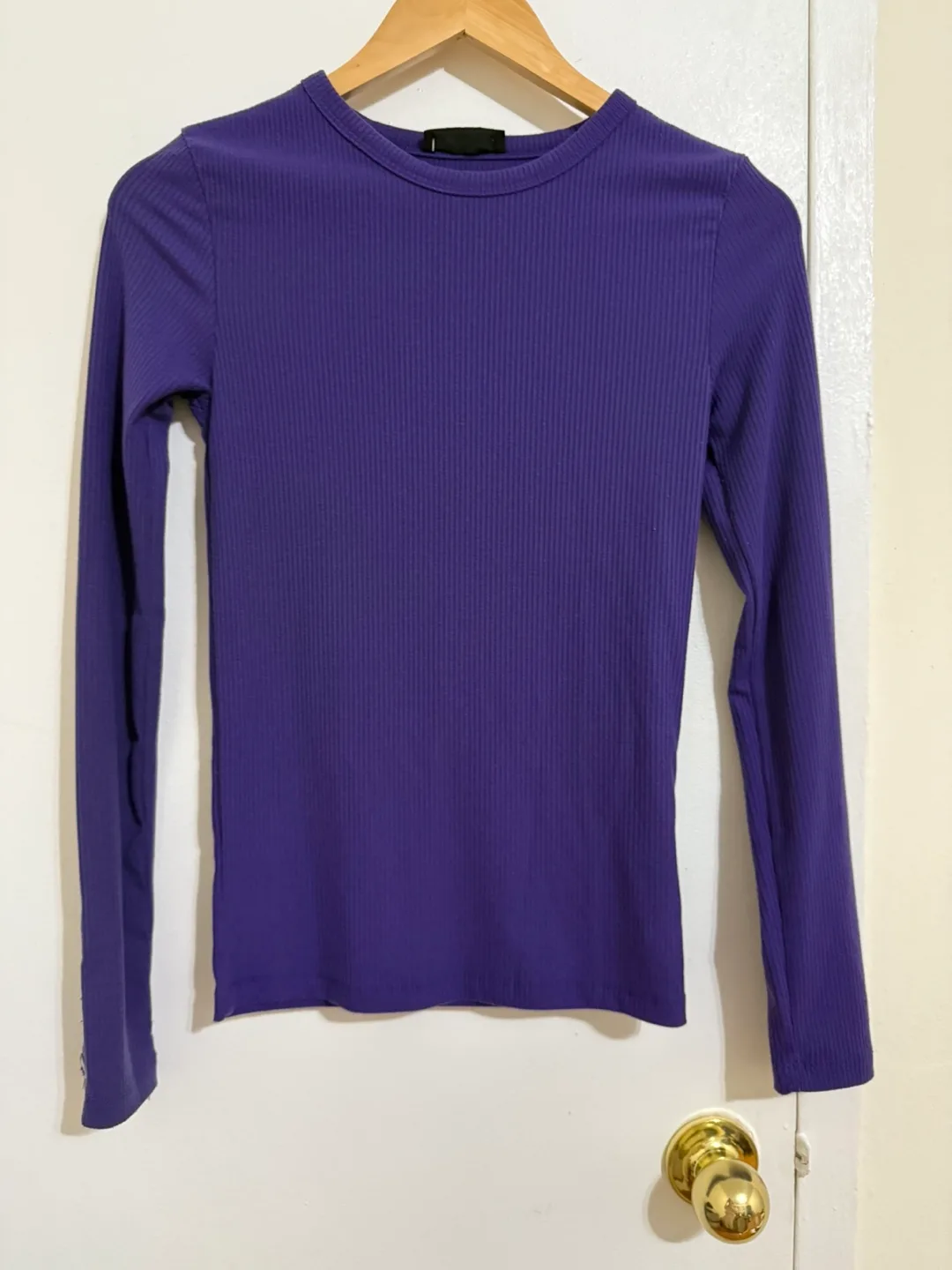 Bershka blazer with Purple Ribbed Long Sleeve Top image indicator(4)