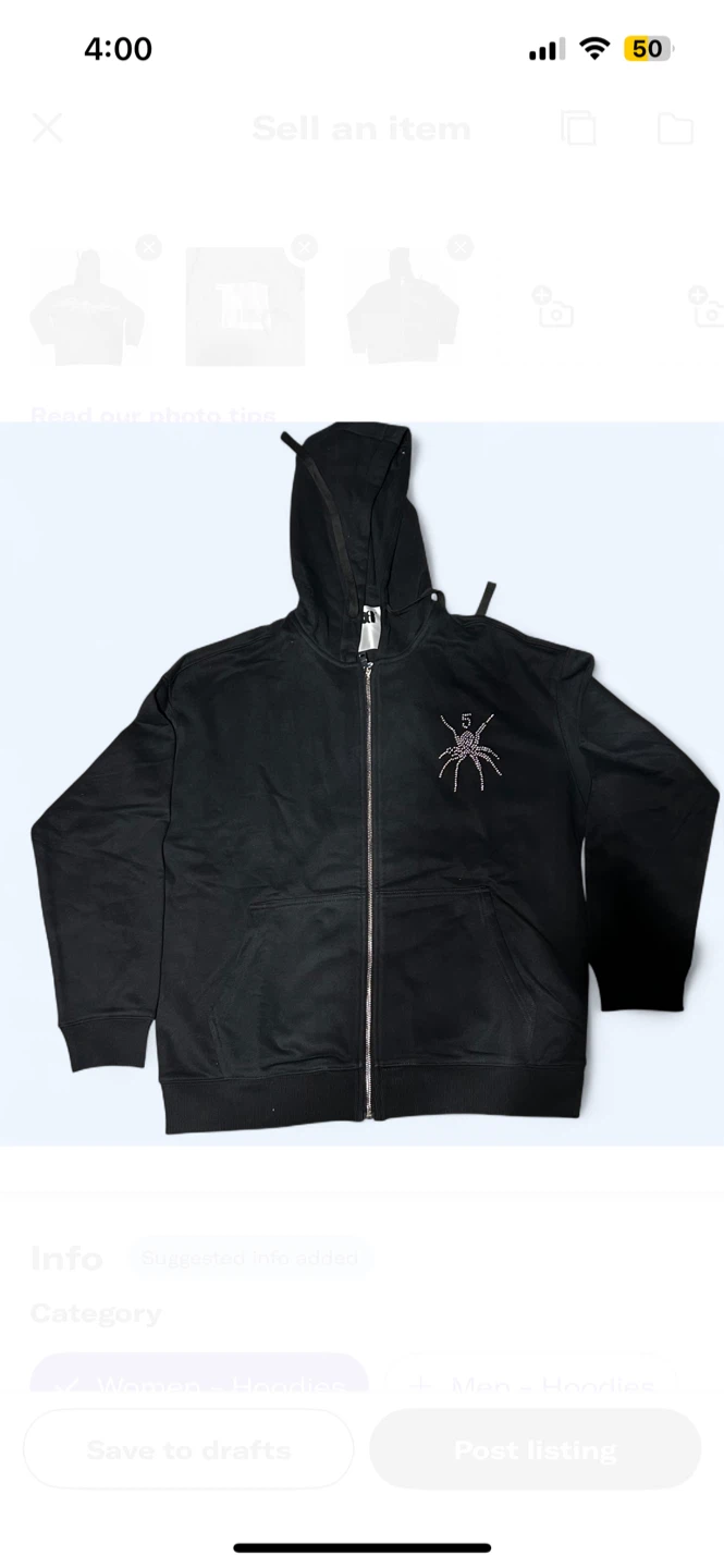 Sp5der zip up