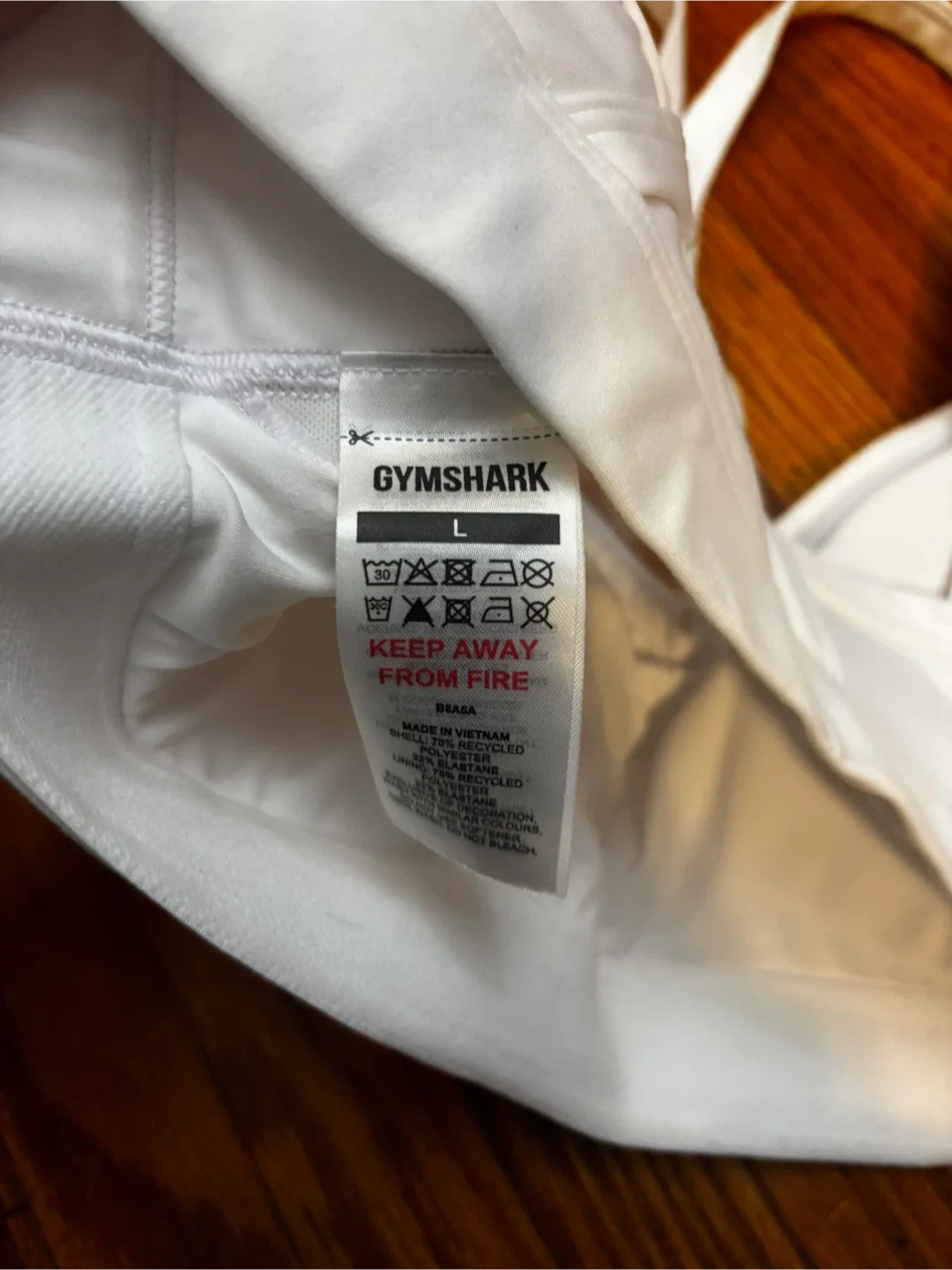 Gymshark White Sports Bra - Size L image indicator(3)