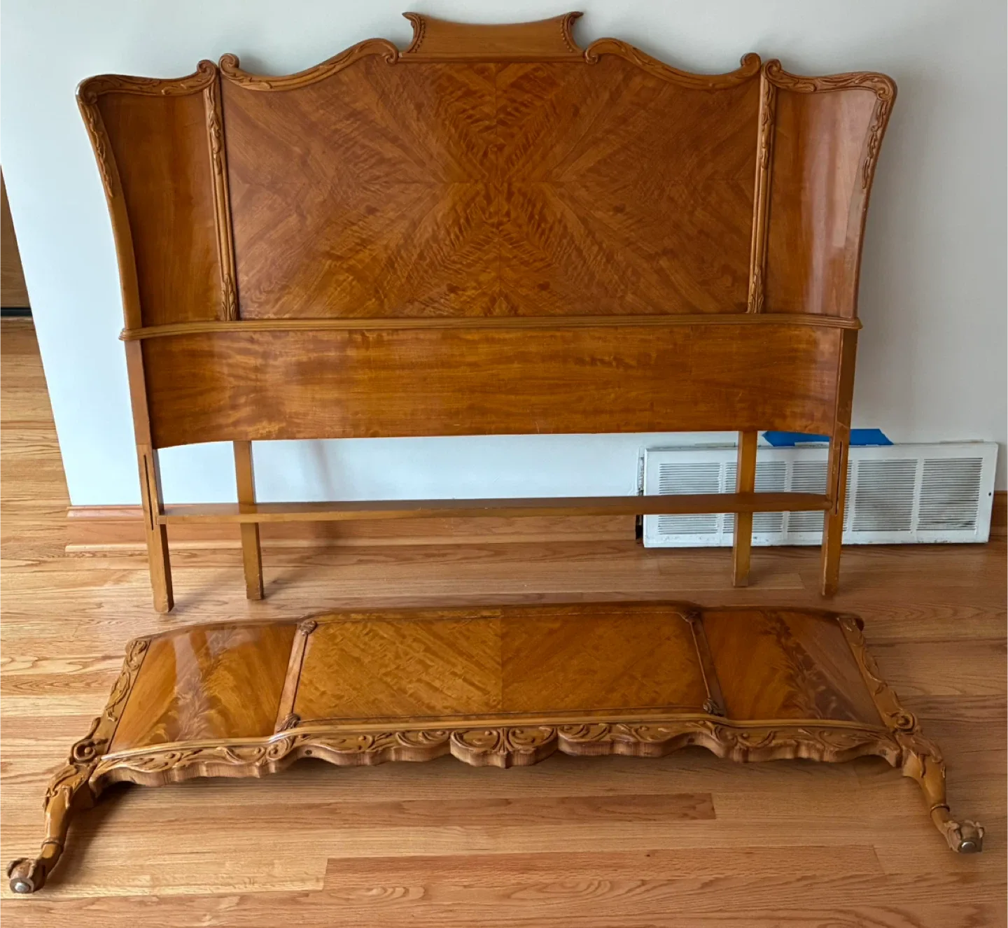 Antique Wooden Full Bed Frame - MUST PICK UP. image indicator(8)