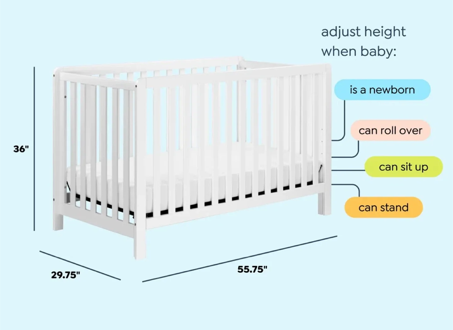 Colby 4-in-1 Low-Profile Convertible Crib image indicator(7)