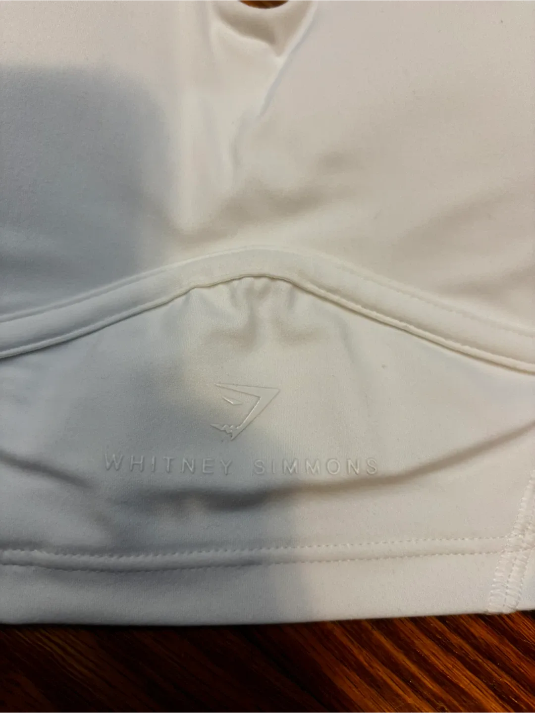 Gymshark Whitney Simmons White Sports Bra - Size M image indicator(2)