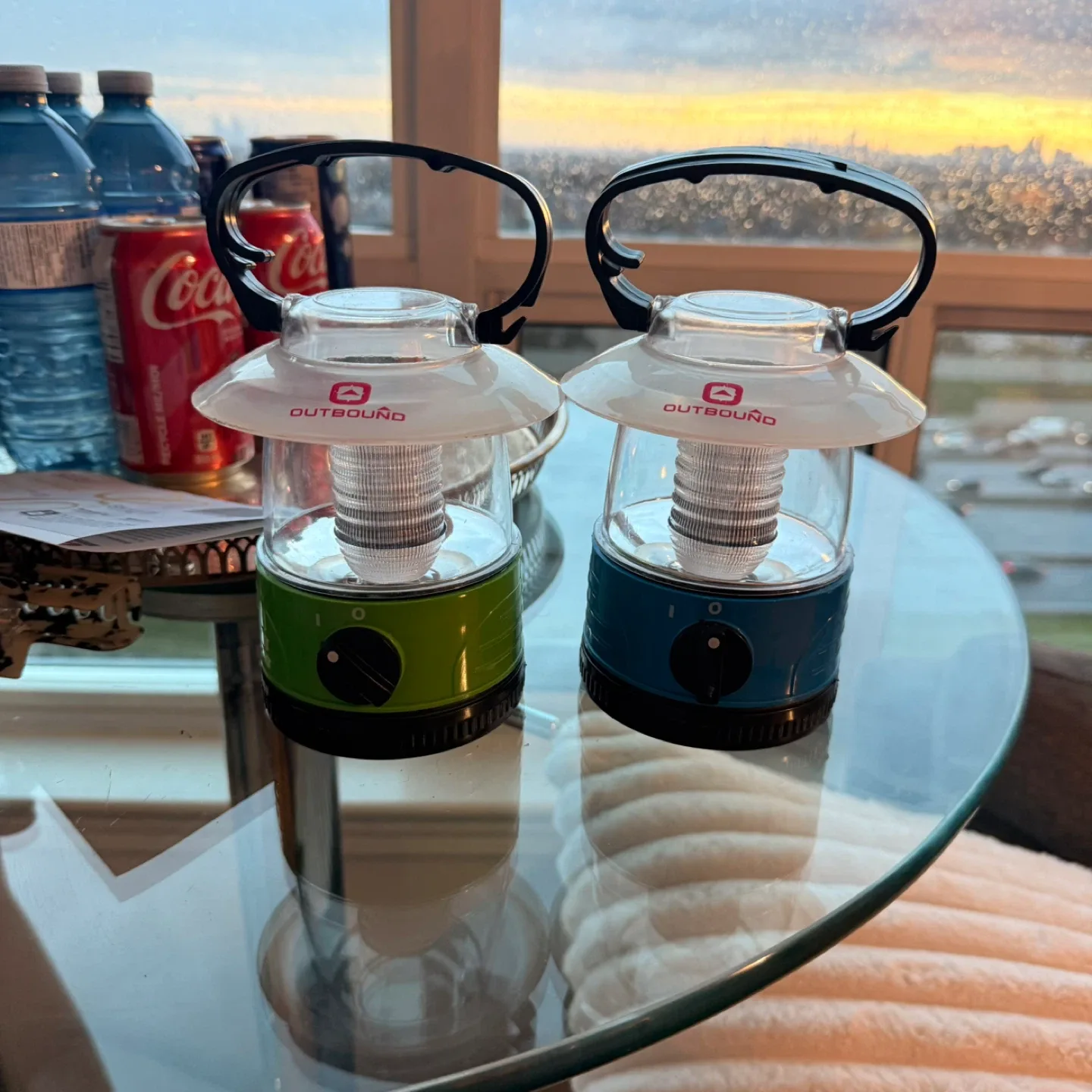 Outbound LED Camping Lanterns - Green and Blue